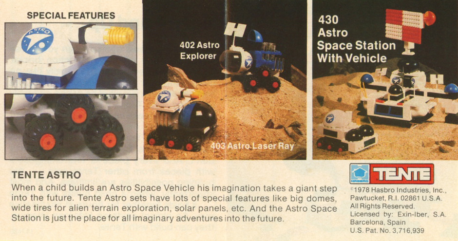 <p><strong>Figure 1.4</strong> An excerpt from the 1978 Tente toy catalog, showing the Astro line.</p>