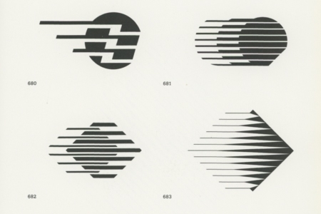 <p><strong>Figure 2.2</strong> The use of trailing lines can be seen as a popular trend in the 1980s, for logos identifying businesses in high tech industries. Source:<em> High Tech Trademarks Vol. 1</em></p>