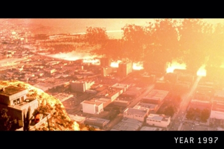 <p><strong>Figure 1.2</strong> Judgement Day as it appears to Sarah Connor in a nightmare — a future that will be ushered in by Cyberdyne Systems.</p>