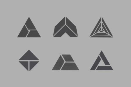 <p><strong>Figure 10.2</strong> In the 1980s technology industry, it is not difficult to find modern, abstract marks with a treatment similar to Cyberdyne’s. Source: Select logos from <em>High Tech Trademarks Vol 1 </em>&<em> 2</em>, and <em>United Tech Pubs</em></p>