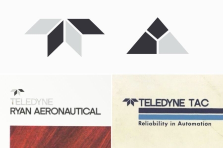 <p><strong>Figure 10.3</strong> Top: The Teledyne mark (left) next to the Cyberdyne mark for comparison. Below: Examples of the Teledyne mark in use.</p>