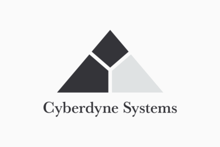 <p><strong>Figure 11.1</strong> They Cyberdyne Systems wordmark, as it appears with the mark in the primary corporate signature lockup.</p>