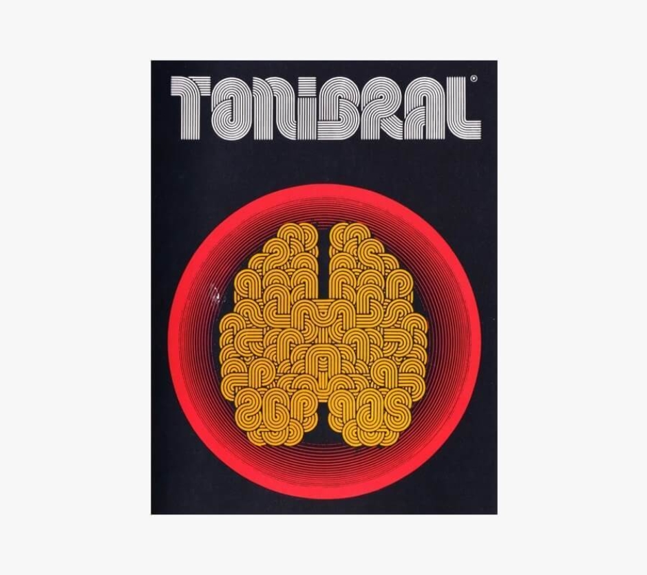 <p><strong>Figure 3.6</strong> A late 1970s pharmaceutical ad for Tonibral, which features a stylized brain and typographic treatment to match. Source: <em>i09 / Gizmodo</em></p>