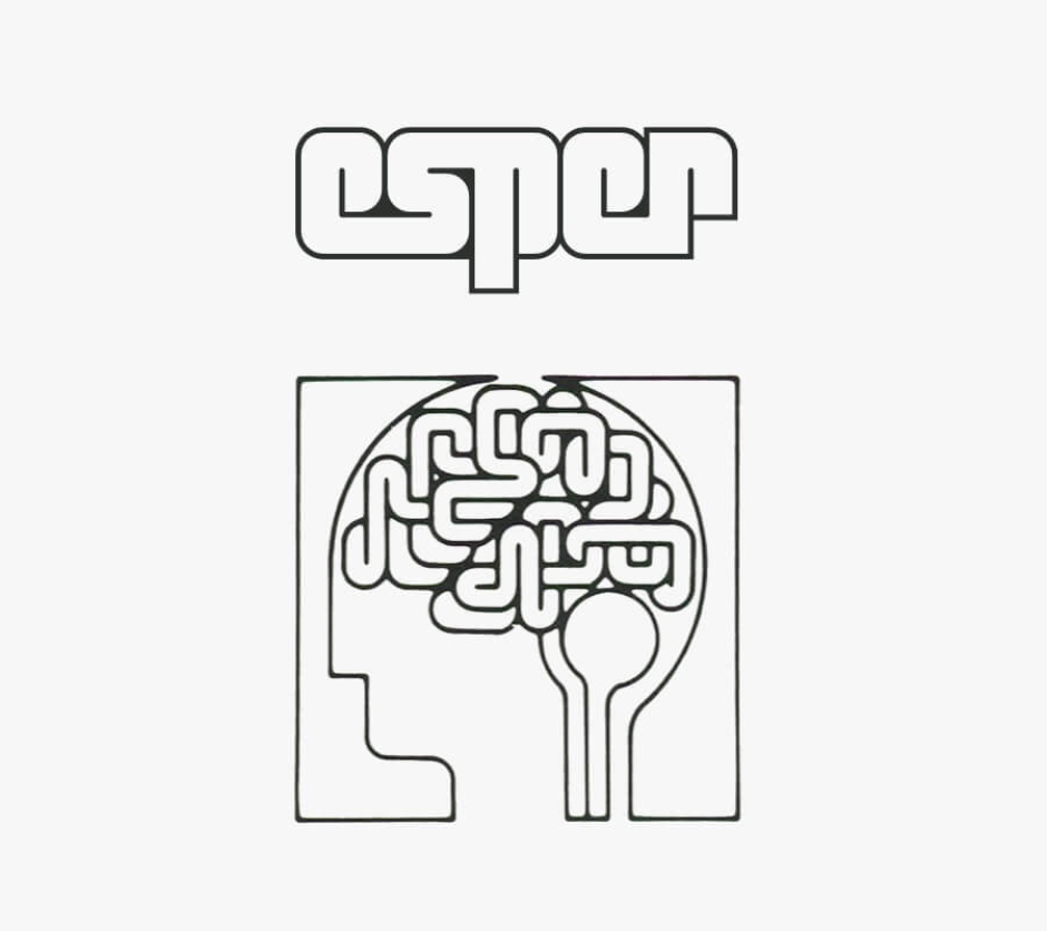 <p><strong>Figure 3.7</strong> The Esper logotype compared to a logo from the 1980s that depicts the human brain in a similar fashion, for the Fidia Research Foundation. Source: <em>High Tech Trademarks Vol. 2</em></p>