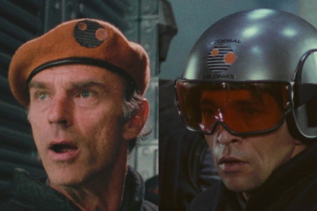 <p><strong>Figure 2.2</strong> Left: Logo as insignia on Captain Everett’s beret. Right: Logo on helmet worn by soldier.</p>