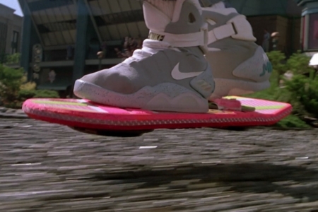<p><strong>Figure 2.1</strong> The Hoverboard in action, as Marty uses it to evade Griff’s gang.</p>