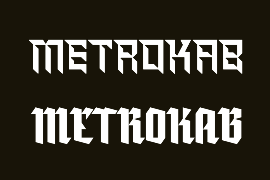<p><strong>Figure 4.4</strong> The type treatment shares some of the qualities of modern blackletter typefaces, with their sharp, blade-like terminals and serifs. Source: Golovolomka by Alexandr Galuzin, via <em>MyFonts</em></p>