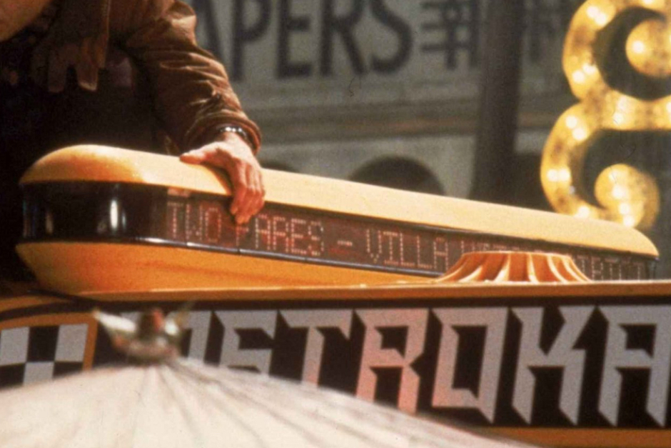<p><strong>Figure 5.4</strong> A close look at the destination marquee as it appeared in the film on the Metrokabs. Source: <em>Blade Runner: A Story of the Future</em></p>