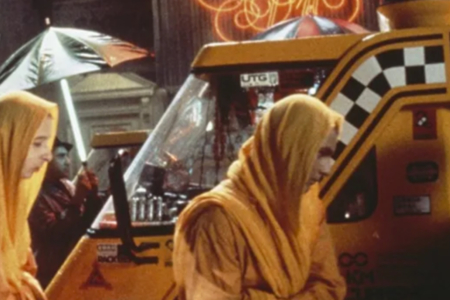 <p><strong>Figure 3.2</strong> A closer look at the checker and stripe graphics that appear on the side of the Metrokab. Source: <em>Blade Runner: A Story of the Future</em></p>