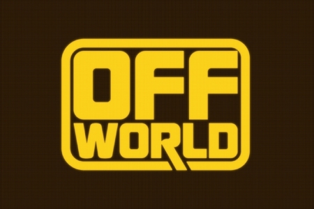 <p><strong>Figure 4.1</strong> A vector approximation of the Off-world logotype as it appeared on illuminated billboards and signage.</p>