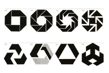 <p><strong>Figure 1.4</strong> The trend initiated in 1961 by Chermayeff and Geismer’s Chase logo design, where similar abstract geometric forms are used in the visual identities of large corporate banks. Source: <em>Marks of Excellence</em></p>
