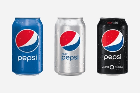 <p><strong>Figure 3.6</strong> Pepsi cans featuring the current logo design, which was introduced in 2008. Source: <em>Pepsi</em><em> Website</em></p>