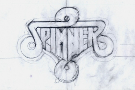 <p><strong>Figure 3.1</strong> An early rough sketch of the Spinner logotype, by Tom Southwell. Source: <em>Dangerous Days: The Making of Blade Runner</em></p>