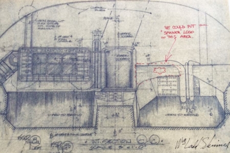 <p><strong>Figure 4.4</strong> Tom Southwell’s original note on the interior placement of a Spinner emblem, on the dashboard. Photo by Tom Southwell.</p>