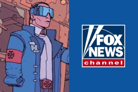 <p><strong>Figure 4.2</strong> The Network echoes what we find in our lived in present with Fox News, which blurs the line between news media and state propaganda.</p>