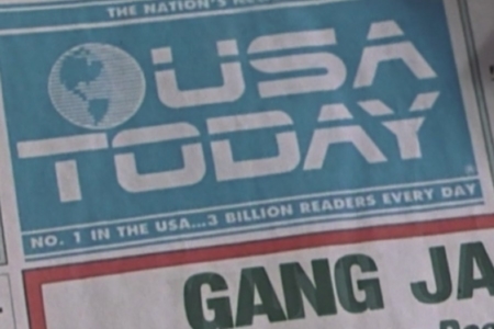 <p><strong>Figure 2.1</strong> A closer look at the <em>USA Today</em> logo in the masthead, as it appeared in the film.</p>