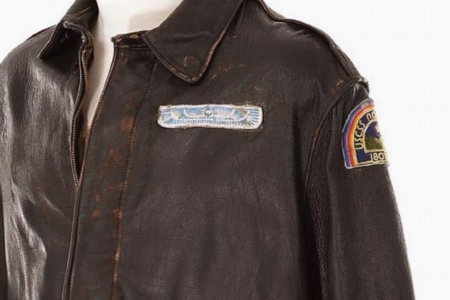 <p><strong>Figure 5.5</strong> Parker’s jacket from the film, with the dark blue Nostromo patch. Source: <em>invaluable.com</em></p>